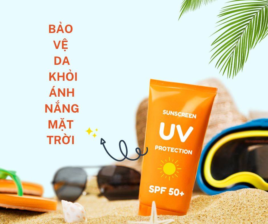 Orange Modern Summer Sale Sunscreen Product Facebook Post