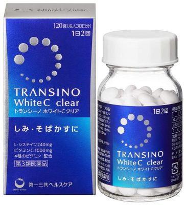 Viên uống trắng da Transino White C Clear 120 Viên